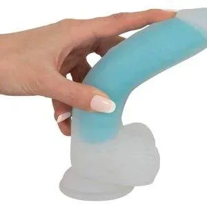 You2Toys Glow in the Dark Dildo - Naturdildo mit Saugfuß Milchig, Türkis You2Toys Glow in the Dark Dildo - Naturdildo mit Saugfuß Milchig, Türkis – Bild 5