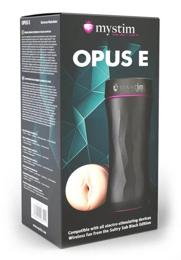 05346090000_verp Mystim Opus E Vagina - Masturbator mit E-Stim-Adapter Schwarz/Hautfarben hell