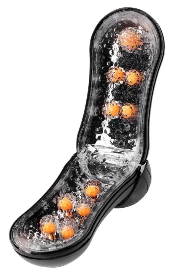 TENGA Flip Orb - Intensiver Masturbator mit Vakuum Schwarz/Orange/Transparent