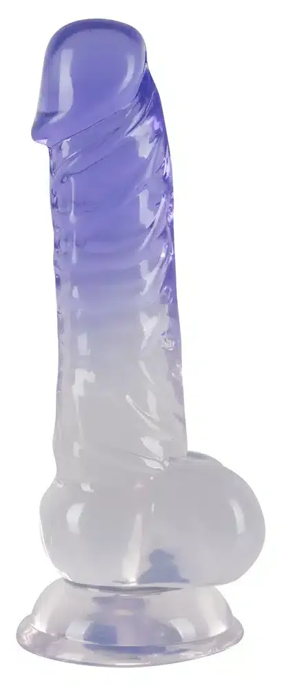 Crystal Naturdildo mit Saugfuß - Für intensive Stimulation Transparent/Lila