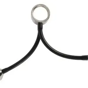 You2Toys Metall-Penisring mit Plug-Gewichten Silber/Schwarz You2Toys Metall-Penisring mit Plug-Gewichten Silber/Schwarz – Bild 3