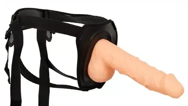 Excellent Power Erection Assistant Hollow Strap-On Hautfarben hell/Schwarz