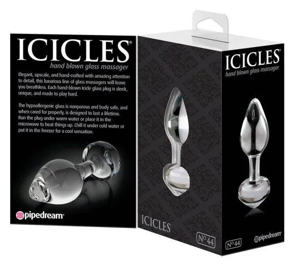 Icicles Massageplug - Heiß & kalt, handgefertigtes Glas Icicles Massageplug - Heiß & kalt, handgefertigtes Glas