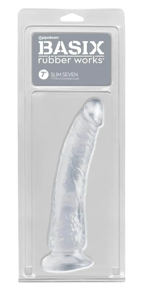 Basix Rubber Works - Realistischer Dildo mit Saugfuß Transparent