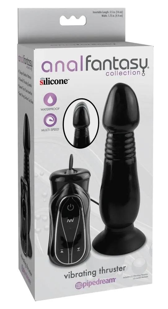 05412490000_verp Analfantasy Collection - Vibrating Thruster: Stoßfunktion, 7 Vibrationsmodi Schwarz/Silber