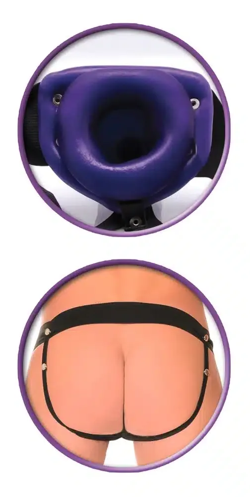 Fetish Fantasy Series - Hohler Naturdildo mit Umschnallgurt Lila/Schwarz Fetish Fantasy Series - Hohler Naturdildo mit Umschnallgurt Lila/Schwarz