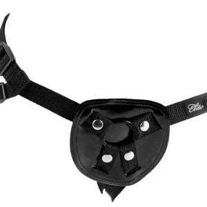 Fetish Fantasy Series Pegging Harness - Lack-Optik, Größenverstellbar, inkl. 3 Ringe Fetish Fantasy Series Pegging Harness - Lack-Optik, Größenverstellbar, inkl. 3 Ringe – Bild 4