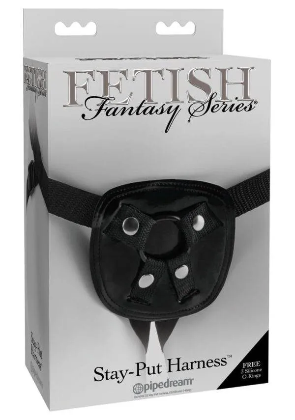 05414430000_verp Fetish Fantasy Series Pegging Harness - Lack-Optik, Größenverstellbar, inkl. 3 Ringe
