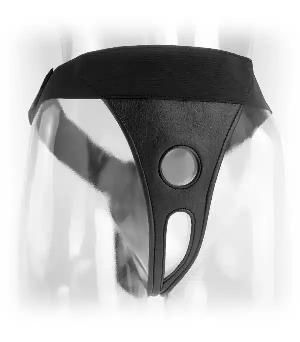 Fetish Fantasy Series Crotchless Harness - Leder-Optik, Schrittoffen, Größenverstellbar Fetish Fantasy Series Crotchless Harness - Leder-Optik, Schrittoffen, Größenverstellbar