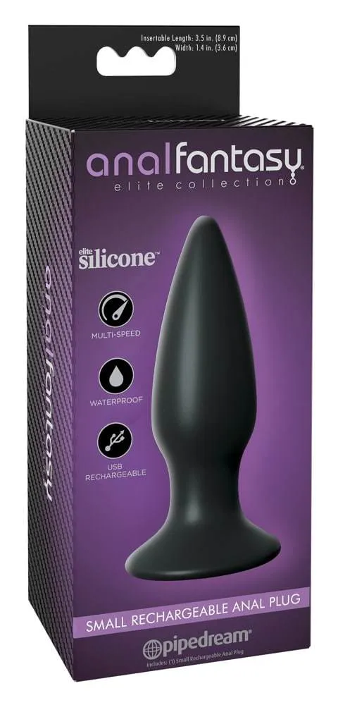05415320000_verp Anal Fantasy Elite - Leiser Analplug, wasserdicht, 7 Vibrationsmodi Schwarz/Silber