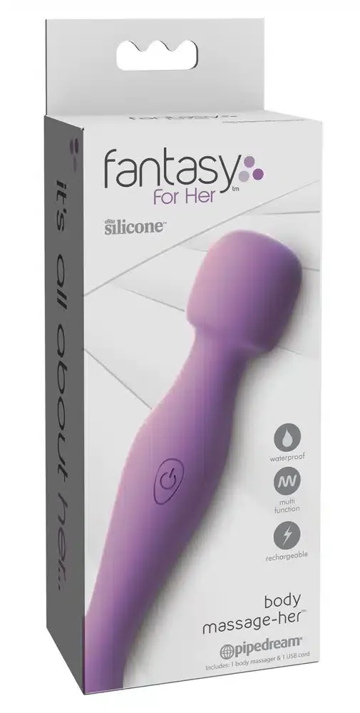 Fantasy For Her Massagestab - Wasserdicht, USB-Ladekabel, 10 Vibrationsmodi