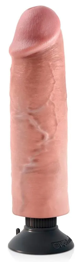 King Cock Naturvibrator - Flexibler Multispeed-Vibrator Hautfarben hell/Schwarz King Cock Naturvibrator - Flexibler Multispeed-Vibrator Hautfarben hell/Schwarz