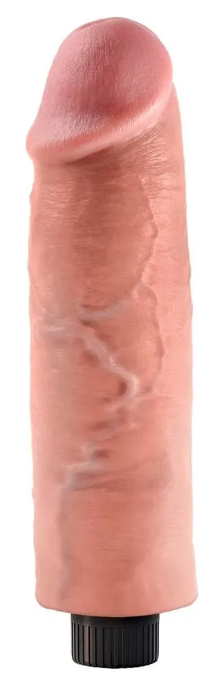 King Cock Naturvibrator - Flexibler Multispeed-Vibrator Hautfarben hell/Schwarz King Cock Naturvibrator - Flexibler Multispeed-Vibrator Hautfarben hell/Schwarz