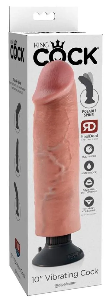 05419070000_verp King Cock Naturvibrator - Flexibler Multispeed-Vibrator Hautfarben hell/Schwarz