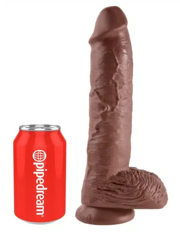 King Cock Realistischer Dildo | Mit Saugfuß | Strap-on kompatibel Brown