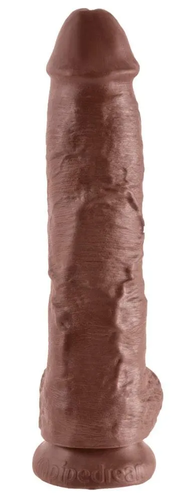 King Cock Realistischer Dildo | Mit Saugfuß | Strap-on kompatibel Brown