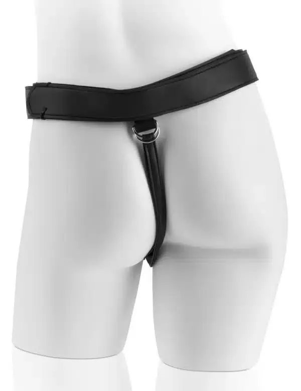 King Cock Strap-On 8Zoll - Verstellbarer Harness mit herausnehmbarem Dildo Hautfarben dunkel/Schwarz