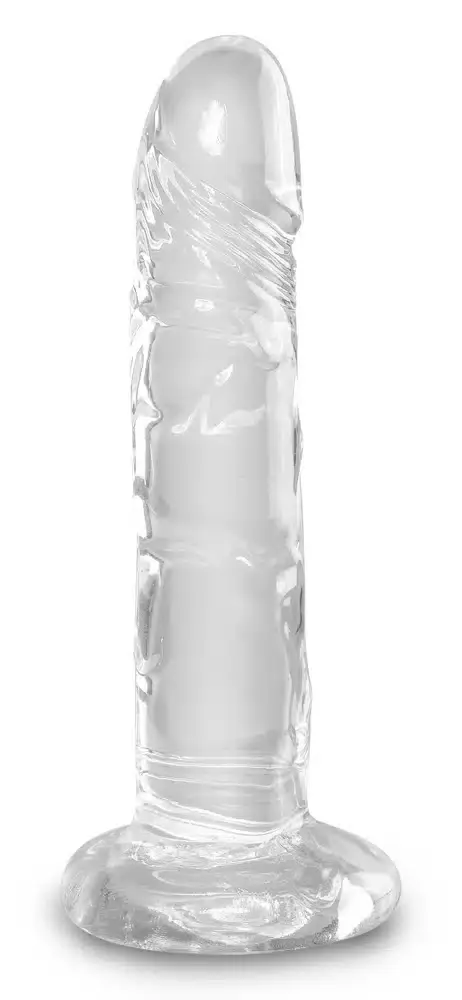 King Cock Clear - Durchsichtiger Naturdildo mit Saugfuß und Strap-on-Kompatibilität