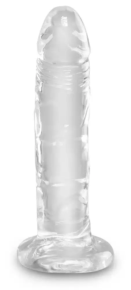 King Cock Clear - Durchsichtiger Naturdildo mit Saugfuß und Strap-on-Kompatibilität