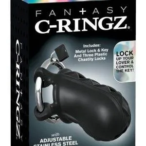 Fantasy C-Ringz - Keuschheitskäfig mit Metall-Schloss und Schlüsseln Schwarz/Silber Fantasy C-Ringz - Keuschheitskäfig mit Metall-Schloss und Schlüsseln Schwarz/Silber – Bild 1