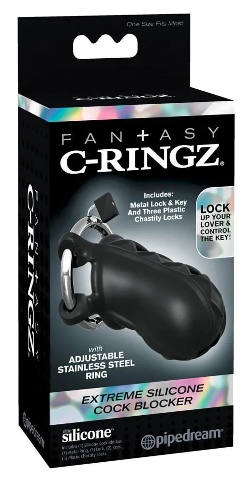05425200000_verp Fantasy C-Ringz - Keuschheitskäfig mit Metall-Schloss und Schlüsseln Schwarz/Silber
