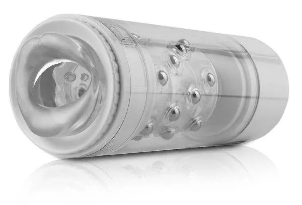 Pipedream Extreme Toyz - Roto-Bator Mund, Masturbator mit Rotation Transparent/Weiß
