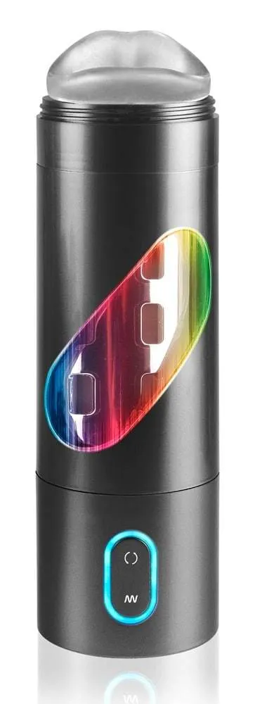 Pipedream Extreme Toyz PET Roto-Bator - Masturbator mit 9 Rotationsmodi Transparent/Schwarz