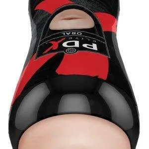 PDX Elite Vibrating Oral Stroker - Masturbator mit Vibration Hautfarben hell/Schwarz