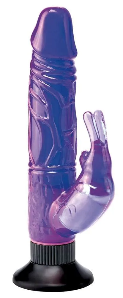 Wall Banger Deluxe Bunny Purpl - Rabbitvibrator mit Multispeed-Vibration, Saugfuß, Strap-on-kompatibel Lila/Schwarz