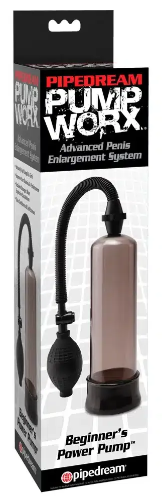 Pump Worx Penispumpe Transparent - Effektives Potenz-Training Rauch/Schwarz