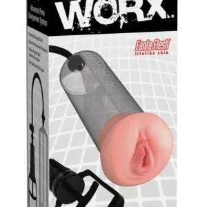 Pump Worx - Transparente Penispumpe mit Vagina-Öffnung Transparent/Schwarz/Hautfarben hell Pump Worx - Transparente Penispumpe mit Vagina-Öffnung Transparent/Schwarz/Hautfarben hell – Bild 1