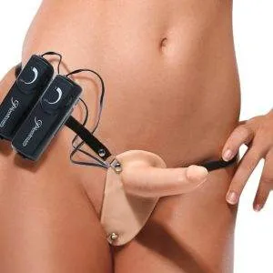 Fetish Fantasy Series - Doppelter Umschnall-Vibrator Hautfarben hell/Schwarz Fetish Fantasy Series - Doppelter Umschnall-Vibrator Hautfarben hell/Schwarz – Bild 3