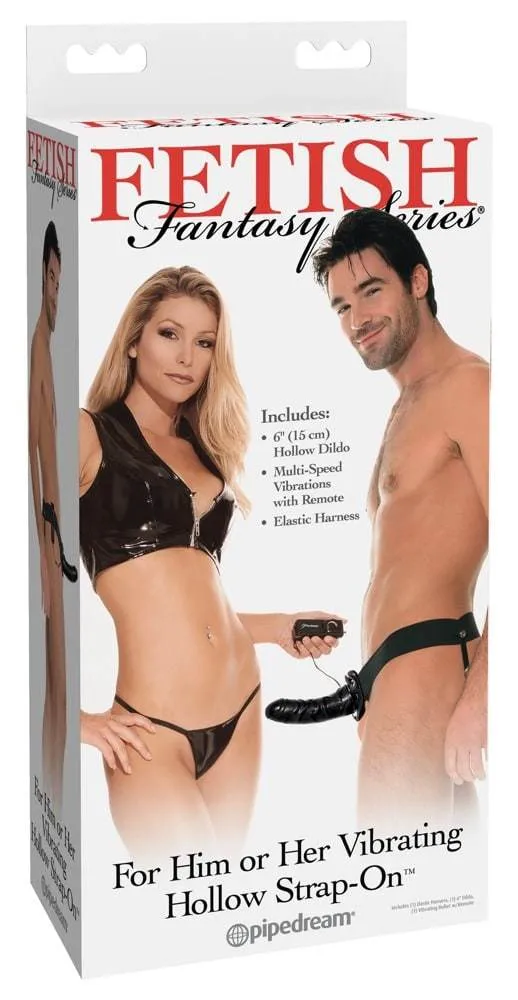 05436240000_verp Fetish Fantasy Series Hohler Naturvibrator mit Vibration - Verstellbarer Umschnallgurt Schwarz