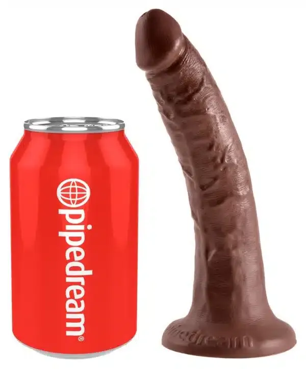 King Cock Naturdildo mit Saugfuß - 7 Inch Brown