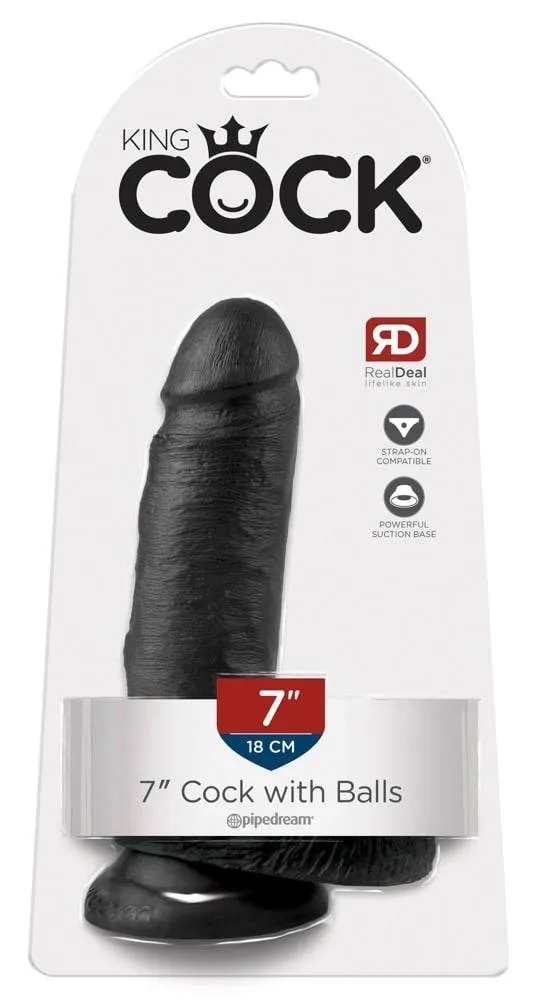 King Cock Naturdildo 17,8 cm - Realistischer Dildo Dark