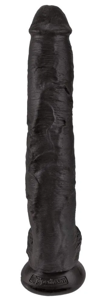 King Cock Naturdildo mit Saugfuß - 35,6 cm Länge, Ø 6 cm Dark