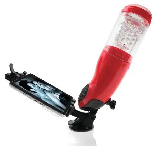 Pipedream Extreme Toyz - Mega-Bator Mund, automatischer Masturbator Rot/Schwarz/Transparent