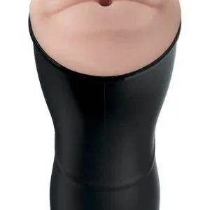 PDX Elite Double Penetration V - Masturbator mit Vibration & Saugfunktion Hautfarben hell/Schwarz PDX Elite Double Penetration V - Masturbator mit Vibration & Saugfunktion Hautfarben hell/Schwarz – Bild 3