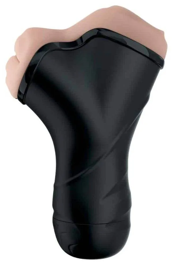PDX Elite Double Penetration V - Masturbator mit Vibration & Saugfunktion Hautfarben hell/Schwarz PDX Elite Double Penetration V - Masturbator mit Vibration & Saugfunktion Hautfarben hell/Schwarz