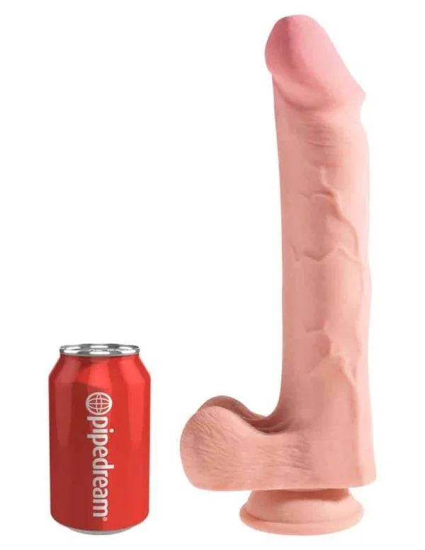King Cock Plus - Naturdildo mit Hoden, 33 cm Länge