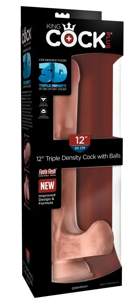King Cock Plus - Naturdildo mit Hoden, 33 cm Länge