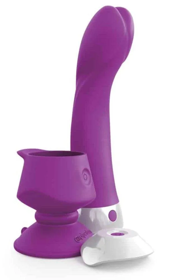 Threesome G-Zonen-Beglücker. Vibrator mit Fernbedienung und G-Punkt-Spitze. 10 Vibrationsmodi. Inkl. USB-Ladekabel.