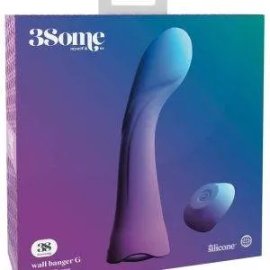 Threesome G-Zonen-Beglücker. Vibrator mit Fernbedienung und G-Punkt-Spitze. 10 Vibrationsmodi. Inkl. USB-Ladekabel.