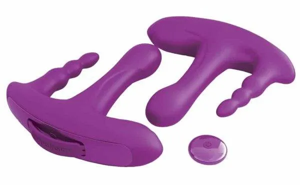 Threesome Vibrator - Dreifache Stimulation, 10 Vibrationsmodi, Fernbedienung Threesome Vibrator - Dreifache Stimulation, 10 Vibrationsmodi, Fernbedienung
