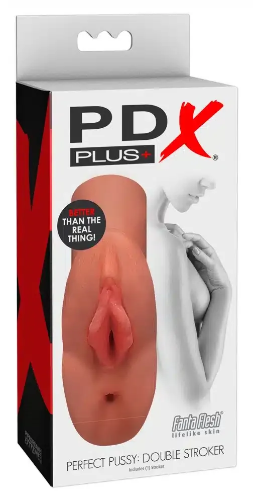 PDX Plus Handlicher Masturbator mit Stimulationsrillen Tan