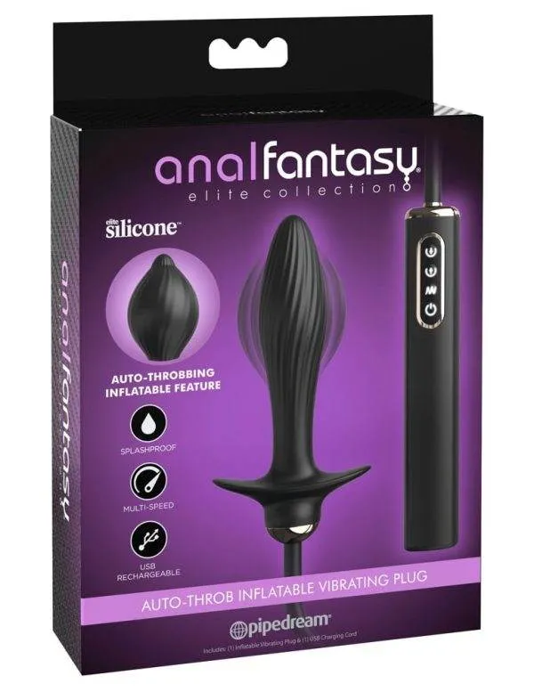 05469760000_verp Anal Fantasy Elite - Auto-Throb Inflatable Plug, aufpumpbarer Analvibrator Schwarz