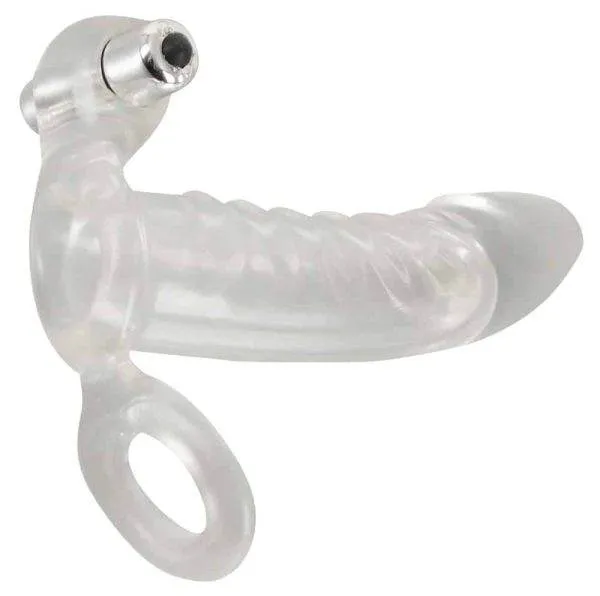 Crystal Clear Vibrating Sleeve - Penishülle mit Hodenring und Vibration Crystal Clear Vibrating Sleeve - Penishülle mit Hodenring und Vibration