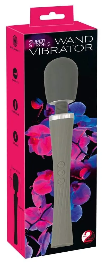 05508090000_verp You2Toys Super Strong Massagestab Grau/Silber