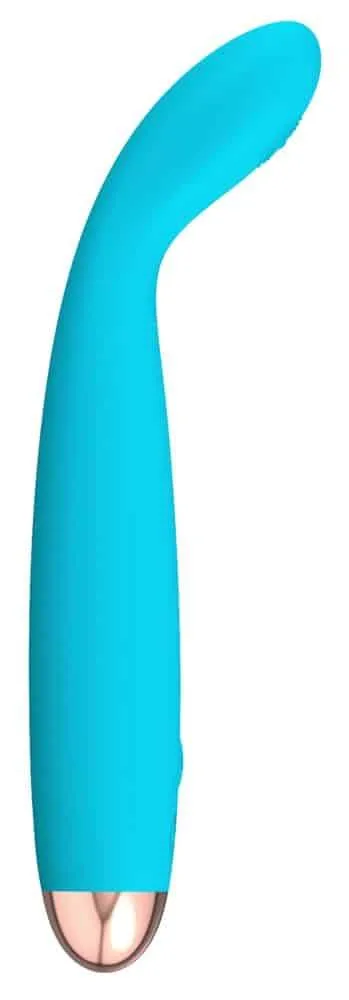 Cuties Mini Vibrator Blue 2.G - Zweite Generation mit flexibler Reizstruktur Hellblau/Rosegold