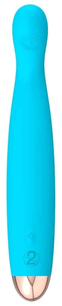Cuties Mini Vibrator Blue 2.G - Zweite Generation mit flexibler Reizstruktur Hellblau/Rosegold